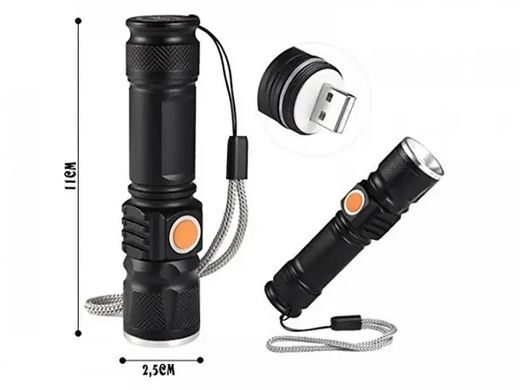 Ліхтарик ручний Bailong BL-616-T6 USB-зарядка