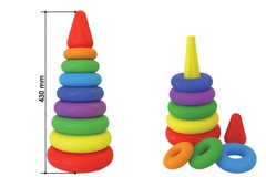 Іграшка Пірамідка видувна - 2 з кольоровими кільцями 43 см ТехноК арт 0984