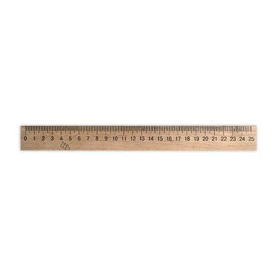 Лінійка дерев'яна шовкографія 25 см ЛД 103008