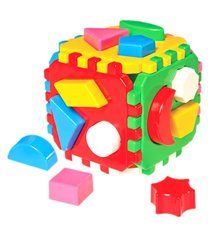Игрушка куб "Умный малыш ТехноК", арт.0458. Геометрические фигурки для мелкой моторики.