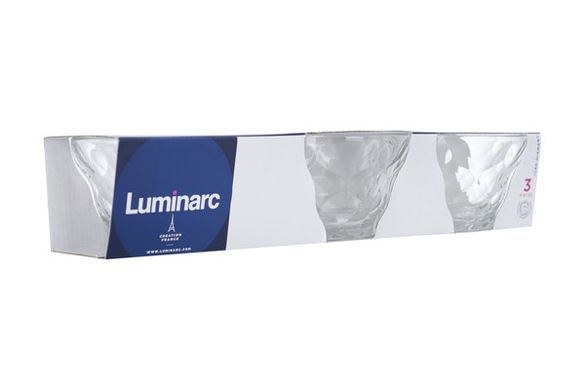 Набір креманок Ice Diamond 350мл 3шт Luminarc P3581 подарункова упаковка