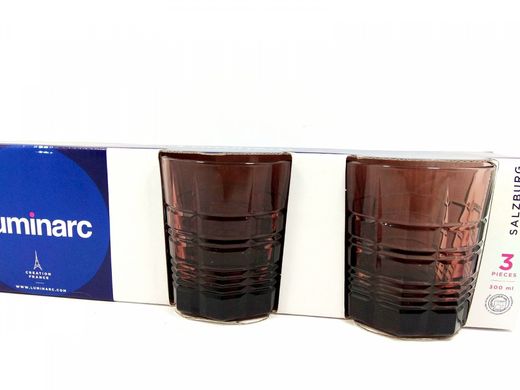 Даллас Лилак набір стакан низький 300мл 3шт. віскі висота 9см в коробці P8962 Luminarc