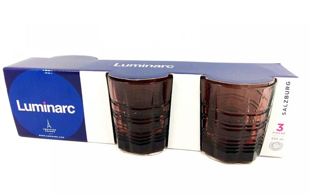 Даллас лилак набор стакан низкий 300мл 3шт. виски высота 9см в коробке P8962 Luminarc