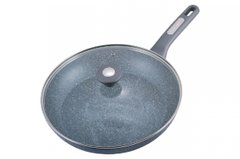 Сковорода антипригарна Kamille - 300 мм Granite з кришкою (4274GR)