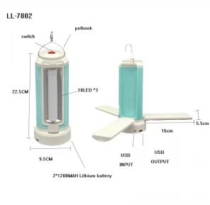 Фонарь кемпинговый акумуляторный LL-7802 Лампа аварийного освещения VESTA SMD LED (5.4W)
