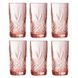 Набір високих рожевих склянок Luminarc Зальцбург 380 мл 6 шт (P9166)