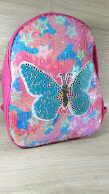 Рюкзак MK 4221 бабочка, 1 відділ, застібка-блискавка, паєтки, 19-17-6 см.