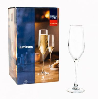 Набір келихів для шампанського "Час дегустацій" Шампань 160мл 4шт Luminarc P6818