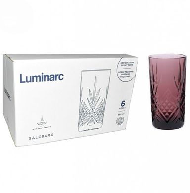 Набор стаканов Зальцбург лилак LUMINARC высокие 15 см 380мл 6шт. P9279 в коробке