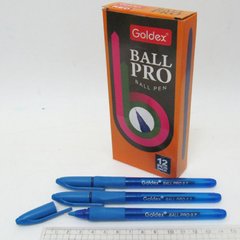 Ручка шариковая масляная GOLDEX Ball pro 0,7мм с гриппом, чиня, GOLDEX 1202/синяя