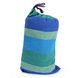 Гамак мексиканский туристический для дачи качественный х/б ткань подвесной 200 * 80 см до 150 кг + рюкзак, Синий с зеленым