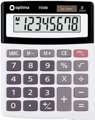 Калькулятор настольный Optima 8 разрядов размер 134*107*34 мм
