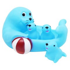 Набор игрушек для ванны "Семья морских котиков" (4 шт) Bibi Toys