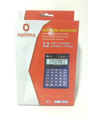 Калькулятор настольный Optima 12 разрядов водонепроницаемый размер 171 * 120 * 36 мм