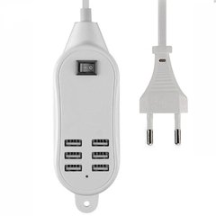 Зарядка адаптер на 6 USB от сети 25W
