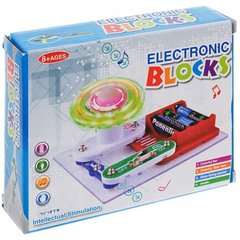 Електронний конструктор Electronic Blocks 04 для знайомства з проектуванням та електричних ланцюгів, на батарейках, світло, музика, гвинт КЕ04/18017