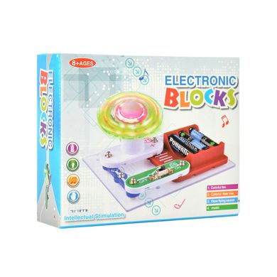 Електронний конструктор Electronic Blocks 04 для знайомства з проектуванням та електричних ланцюгів, на батарейках, світло, музика, гвинт КЕ04/18017
