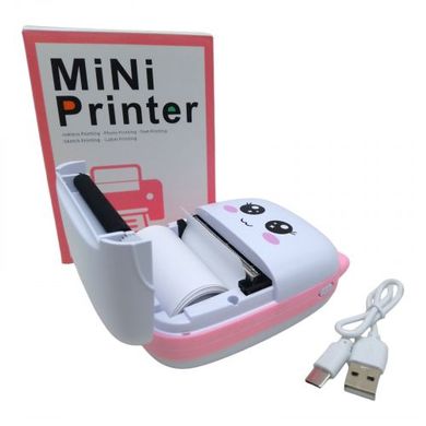 Портативный термопринтер "Mini Printer" (розовый) Вид 2 MIC