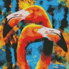 Алмазная мозаика "Оранжевые фламинго", 40х40 см MiC Украина