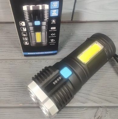 Светодиодный аккумуляторный фонарик L-S03 с USB зарядкой 13,6*5,5 см