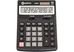 Калькулятор настольный Optima 12 разрядов размер 170*122*32 мм