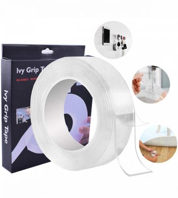 Багаторазова стрічка кріплення Ivy Grip Tape 5м гелева 6675 в коробці