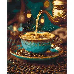 Картина по номерам с красками металлик "Кофе с корицей" 40x50 см Origami Украина