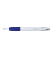 Ручка шариковая металлическая 0,7мм с сменным стержнем, синяя, Optima MAMBO белый корпус O17109