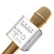 Беспроводной караоке микрофон Q9 с чехлом 24,5см * 7см, аккум, Bluetooth, USB зарядка, в чехле MP3, WMA Золотой
