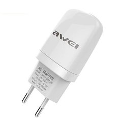 Зарядка сетевой адаптер универсальный мощный USB AWEI C821 5V 2.1A