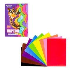 Набор цветного одностороннего картона А4, 10 листов Fresh Up 6 цветов FR-0010-6
