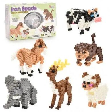 Термомозаика "Iron Beads: Животные", 6 фигурок, 3000 деталей yirun