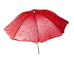 Зонт пляжный "Капельки" (красный) MiC